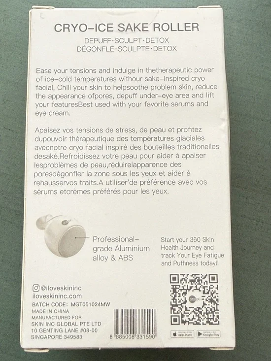 Skin Inc CRYO-ICE SAKE ROLLER (BLUSH EDITION)
NIB-Sealed in Box - Picture 5 of 8